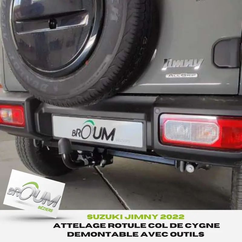 Attelage col de cygne démontable installé sur Suzuki Jimny 2022 à Béziers